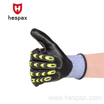 Hespax Impact Resistance TPR Gloves Heavy Duties Works